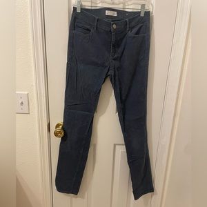 The Loft modern skinny blue corduroy jeans